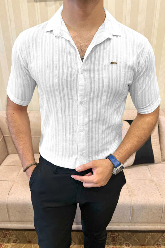 Turbo Minimalist Design Half Sleeve Casual Shirt